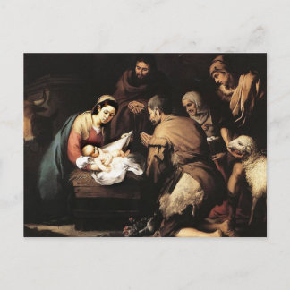 Bartolome Murillo - Die Bewunderung der Schäfer Postkarte