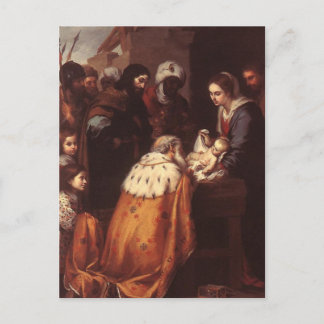 Bartolome Murillo - Die Verehrung der Magi Postkarte