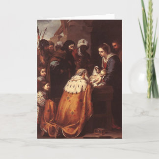 Bartolome Murillo - die Verehrung der Weisen Feiertagskarte
