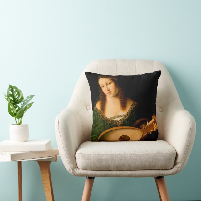 Bartolomeo Veneto Lady Lute Porträt Kissen (Stuhl )