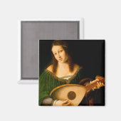 Bartolomeo Veneto Lady Lute Porträt Magnet (Vorderseite/Rückseite)