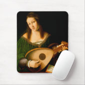 Bartolomeo Veneto Lady Lute Porträt Mousepad (Mit Mouse)