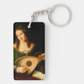 Bartolomeo Veneto Lady Lute Porträt Schlüsselanhänger (Rückseite)