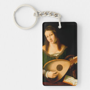 Bartolomeo Veneto Lady Lute Porträt Schlüsselanhänger