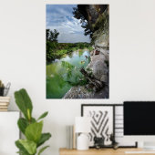 Barton Creek Cliffs - Austin Texas Poster (Heimbüro)