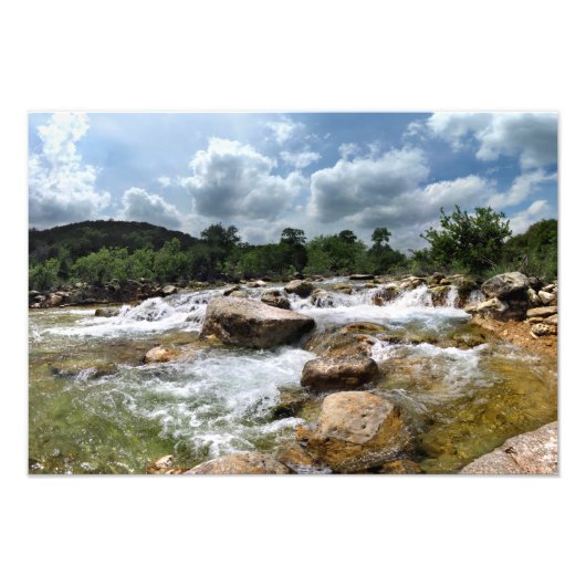 Barton Creek Greenbelt Wasserfälle - Austin, Texas Fotodruck (Vorne)