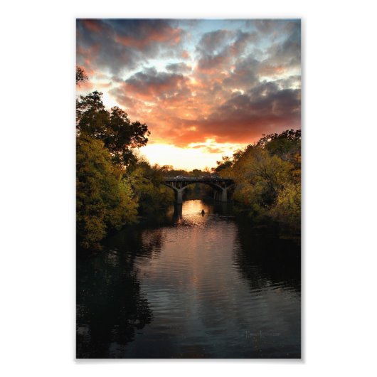 Barton Creek Sunset - Austin Texas Fotodruck (Vorne)