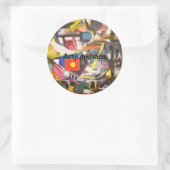 Barton Springs Austin Texas Hankamer Artjunkhaus Runder Aufkleber (Tasche)