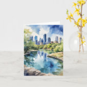 Barton Springs Austin Texas Karte (Gelbe Blume)