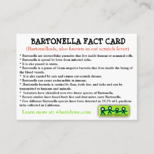 Bartonella Fact Card Visitenkarte