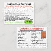Bartonella Fact Card Visitenkarte (Vorne/Hinten)