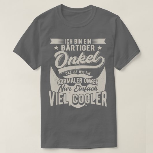 Bartonkel mit bartbeartem Geschenk T-Shirt (Design vorne)
