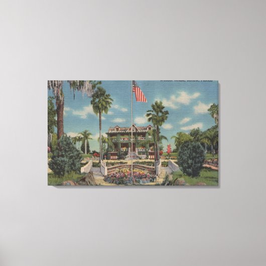 Bartow, Florida - Aussicht auf Wunderhaus und Gart Leinwanddruck (Vorderseite)