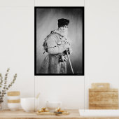 Bartrussischer Mann mit Rucksack 1880 Poster (Küche)