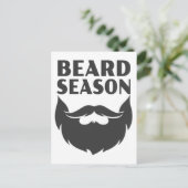 Bartsaison Postkarte (Stehend Vorderseite)