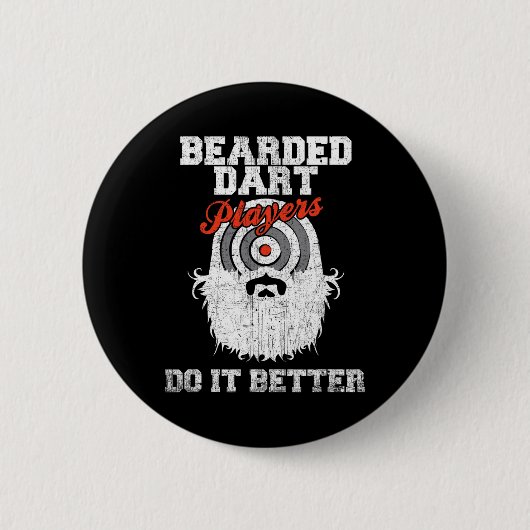 Bartspieler machen es besser Funny Dartboard Button (Vorderseite)