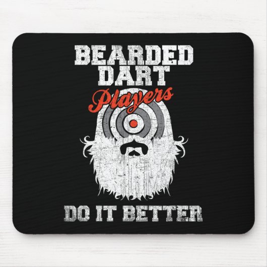 Bartspieler machen es besser Funny Dartboard Mousepad (Vorne)