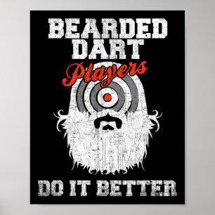 Bartspieler machen es besser Funny Dartboard Poster
