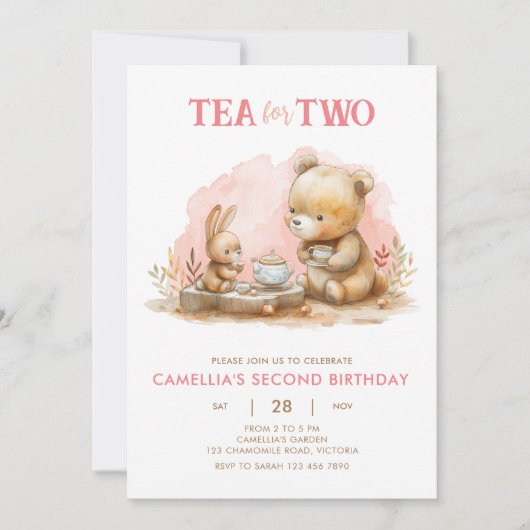 Barttee für zwei Party Einladungen (Vorderseite)