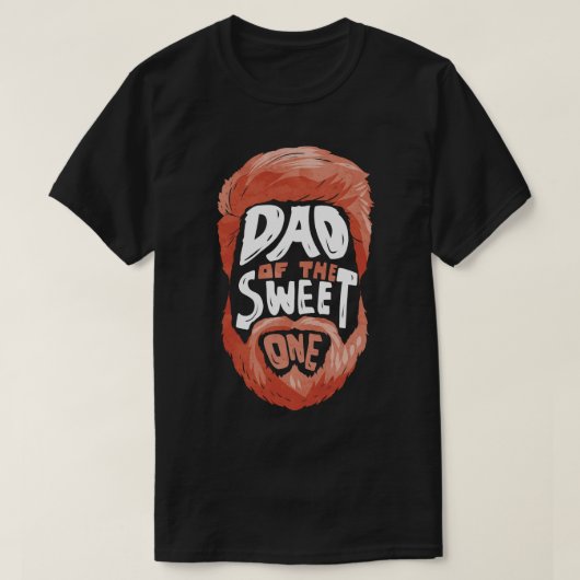 Bartter Vater des süßen und einen Bart T-Shirt (Design vorne)