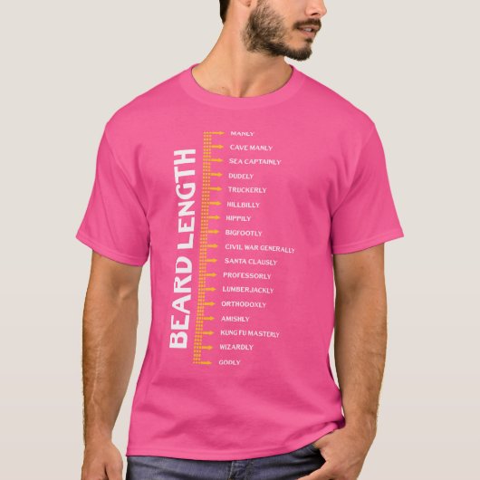 Bartwuchs Lustiger Bartlineal T-Shirt (Vorderseite)