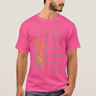Bartwuchsdiagramm Längenmessung Lustiger Bart T-Shirt