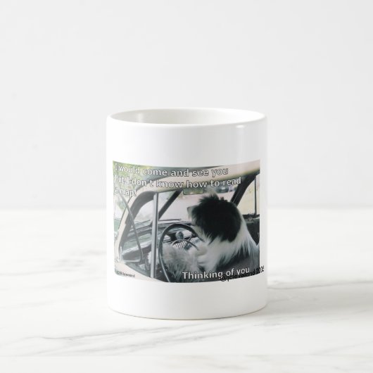 Bartys können keine Karten lesen Kaffeetasse (Mittel)