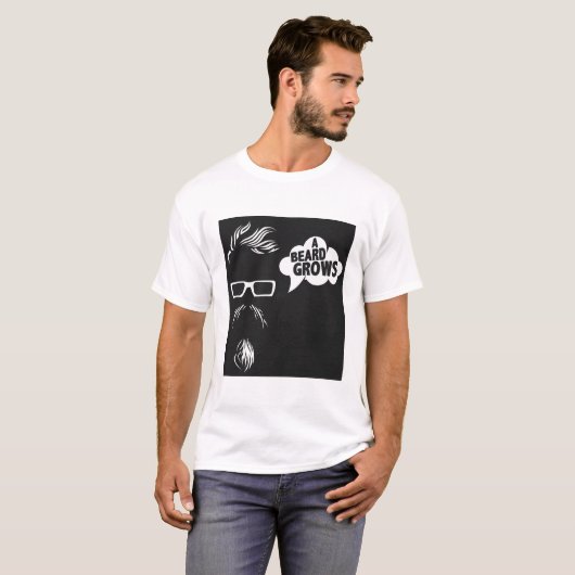 Bartzitat Hipster Beard Grows Humour Lu T-Shirt (Vorne ganz)