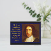 Baruch Spinoza Postkarte (Stehend Vorderseite)