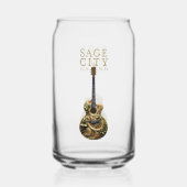 Barware Glas mit Sage City Band Design. (Rückseite)