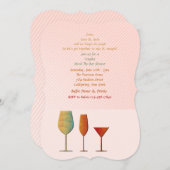 Barware Stock die Bar-Dusche Einladung (Vorne/Hinten)