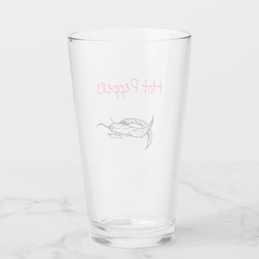 Barware Tumbler mit Hot Pepper Design (Rückseite)