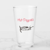Barware Tumbler mit Hot Pepper Design (Vorderseite)