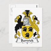Barwick Familienwappen Postkarte (Vorne/Hinten)
