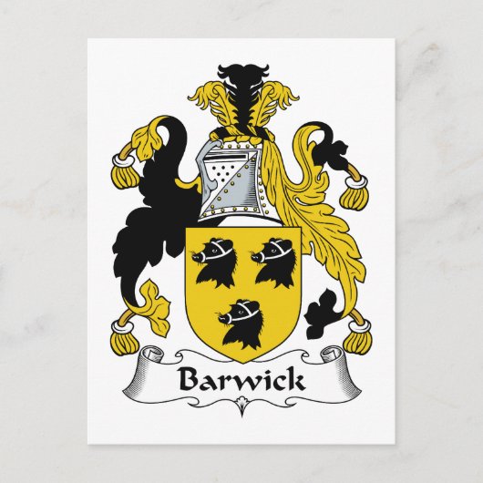 Barwick Familienwappen Postkarte (Vorderseite)