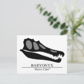 Baryonyx Skull Postkarte (Stehend Vorderseite)