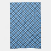 Bas Blau/Babyblau Gingham-Diagonal-Kariert Geschirrtuch (Vertikal)