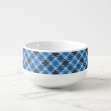Bas Blau/Babyblau Gingham Diagonale Karo