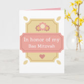 Bas Mitzvah Card Karte (Gelbe Blume)