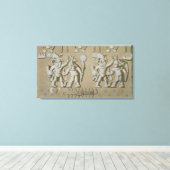 Bas Relief der alten aztekischen Krieger, vom Sto Leinwanddruck (Insitu (Holzboden))