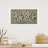 Bas Relief der alten aztekischen Krieger, vom Sto Poster (Küche)