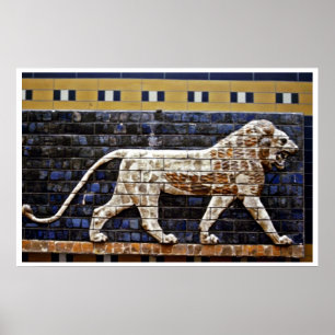 Bas Relief, Ishtar Lion Gate - Istanbul Poster