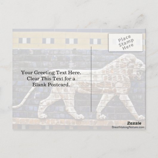 Bas Relief, Ishtar Lion Gate - Istanbul Postkarte (Rückseite)