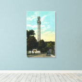 Bas Relief Tablet und Pilgrim Memorial View Leinwanddruck (Insitu (Holzboden))