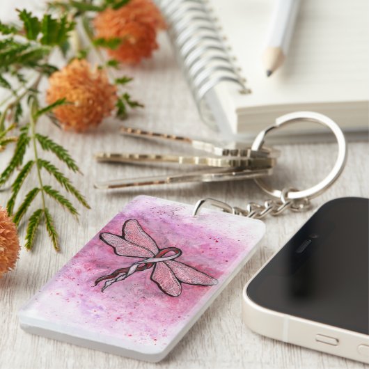 Basal und Squamous Cell Carcinoma Awareness Ribbon Schlüsselanhänger (Vorderseite rechts)