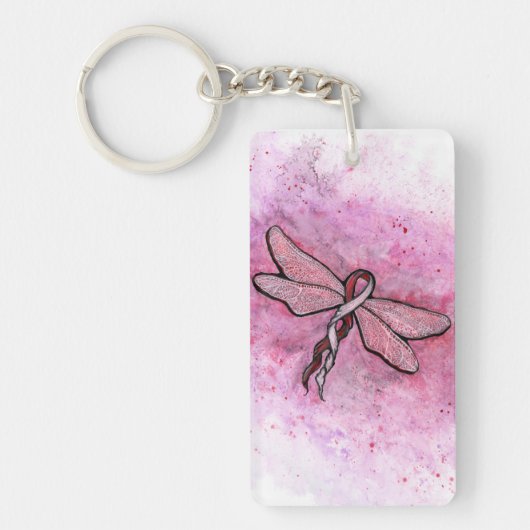 Basal und Squamous Cell Carcinoma Awareness Ribbon Schlüsselanhänger (Vorderseite)