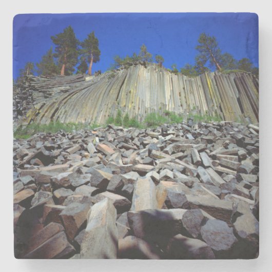 Basalt-Bildungen der Teufel Postpile Steinuntersetzer (Vorderseite)