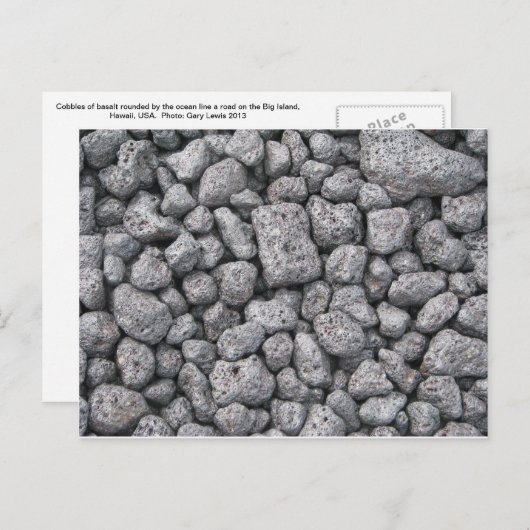 Basalt cobbles postkarte (Vorne/Hinten)