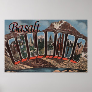 Basalt, Colorado - große Buchstabe-Szenen Poster