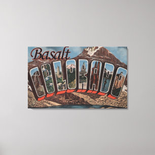 Basalt, Colorado - Große Buchstabenszenen Leinwanddruck